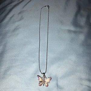 Brand new, Pink butterfly necklace